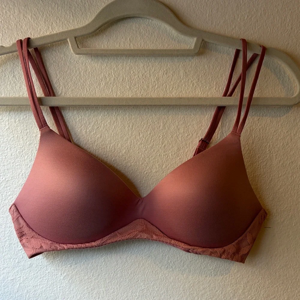 Aerie Double Strap wireless Bra in Dusty Rose - Picture 1 of 3